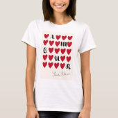 Eenvoudig modern minimalistisch Amour Valentijn T- T-shirt (Voorkant)