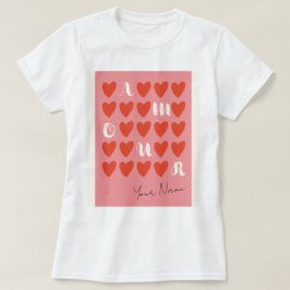 Eenvoudig modern minimalistisch Amour Valentijn T- T-shirt