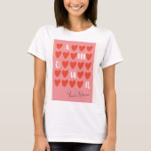 Eenvoudig modern minimalistisch Amour Valentijn T- T-shirt (Voorkant)