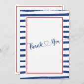 Eenvoudig modern, minimalistisch Baby shower Bedankkaart (Voorkant / Achterkant)