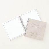Eenvoudig modern, minimalistisch beige weddenschap notitieboek (Binnen)