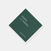 Eenvoudig Modern & Minimalistisch | Bruiloft Emera Servet (Hoek)