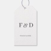 Eenvoudig modern minimalistisch bruiloft gunst Lab Cadeaulabel (Voorkant)