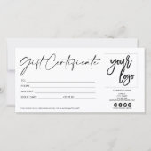 eenvoudig modern minimalistisch cadeaukaartencerti (Voorkant)