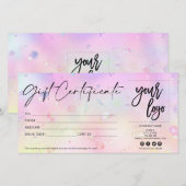 eenvoudig modern minimalistisch cadeaukaartencerti (Voorkant / Achterkant)