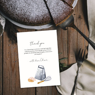 Eenvoudig modern minimalistisch chef-kok keuken Ba Bedankkaart