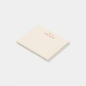 Eenvoudig modern minimalistisch elegant monogram post-it® notes (Schuin)