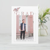 Eenvoudig modern, minimalistisch fotoAfstuderen Kaart (Staand voorkant)