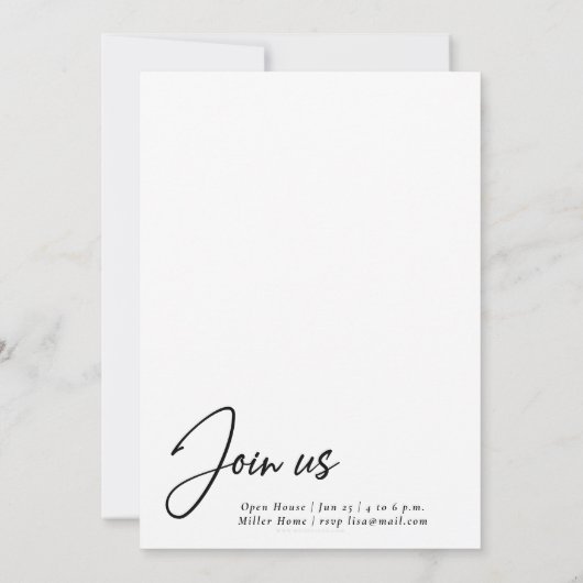 Eenvoudig modern, minimalistisch fotoAfstuderen Kaart (Achterkant)