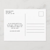 Eenvoudig modern minimalistisch fotohuwelijk bedan briefkaart (Achterkant)