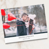 Eenvoudig modern minimalistisch fotohuwelijk gastenboek