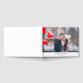 Eenvoudig modern minimalistisch fotohuwelijk gastenboek (Volledig)