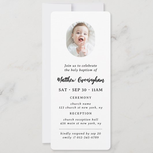 Eenvoudig modern, minimalistisch fotojuffrouw kaart (Voorkant)