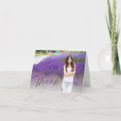 Eenvoudig Modern Minimalistisch Fotokalligrafie Sc Bedankkaart (Voorkant)