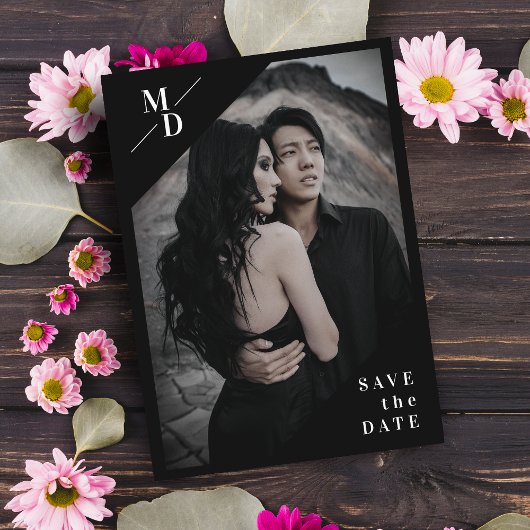 Eenvoudig, modern, minimalistisch fotopakket save the date