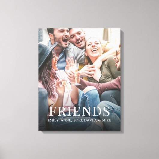 Eenvoudig modern, minimalistisch fotovriendschappe canvas afdruk (Voorkant)