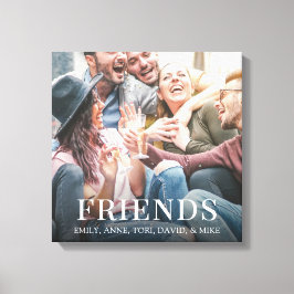 Eenvoudig modern, minimalistisch fotovriendschappe canvas afdruk