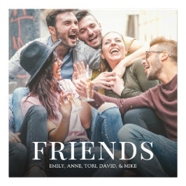 Eenvoudig modern, minimalistisch fotovriendschappe foto afdruk