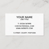 Eenvoudig Modern Minimalistisch Geel en Wit Visitekaartje (Achterkant)
