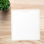 Eenvoudig modern minimalistisch goud met twee rand notitieblok<br><div class="desc">Creëer uw eigen gepersonaliseerde monogram naam notitieblok met eenvoudige moderne typografie en minimalistische twee grenslijnen in gouden kleur.</div>