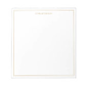 Eenvoudig modern minimalistisch goud met twee rand notitieblok (Voorkant)