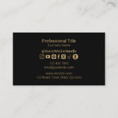 Eenvoudig modern minimalistisch gouden script | Bl Visitekaartje (Achterkant)