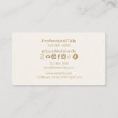 Eenvoudig modern minimalistisch gouden script | Ge Visitekaartje (Achterkant)