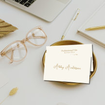 Eenvoudig modern minimalistisch gouden script | Ge