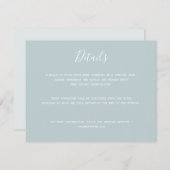 Eenvoudig modern minimalistisch huwelijk informatiekaartje (Voorkant / Achterkant)