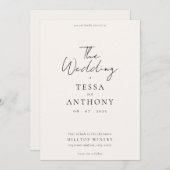Eenvoudig modern minimalistisch huwelijk kaart (Voorkant / Achterkant)