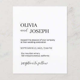 Eenvoudig Modern & Minimalistisch | Huwelijksuitno Flyer