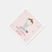 Eenvoudig modern, minimalistisch ijscrème, orthday servet (Hoek)