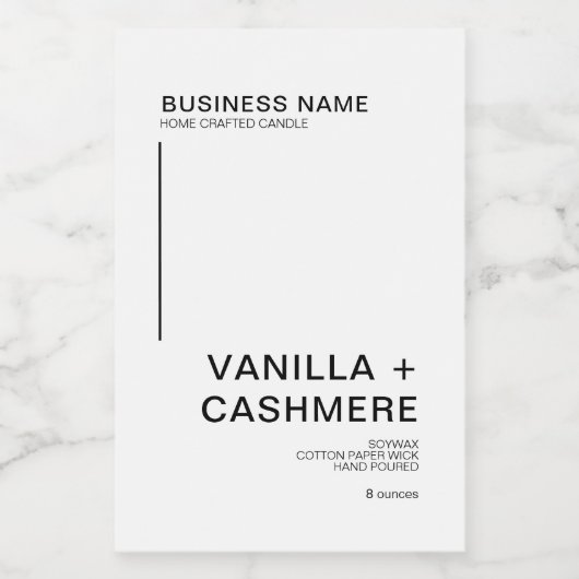 Eenvoudig modern minimalistisch kaartenlabel voedselcontainer etiket (Enkel label)