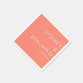 Eenvoudig modern, minimalistisch koraal voor aange servet (Hoek)