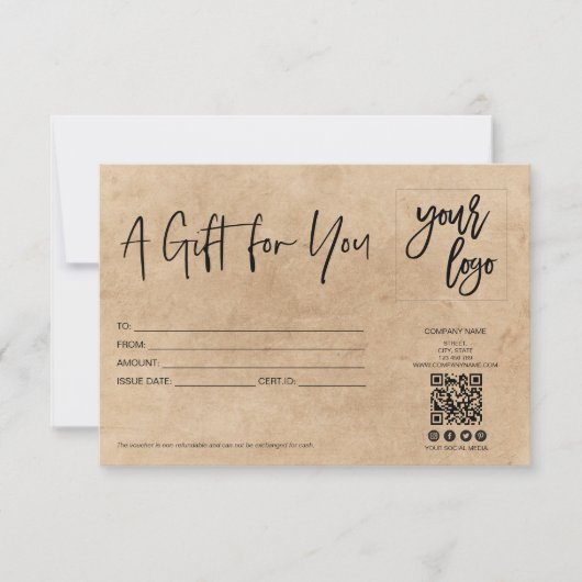 Eenvoudig modern minimalistisch kraftpapier Voeg l (Voorkant)