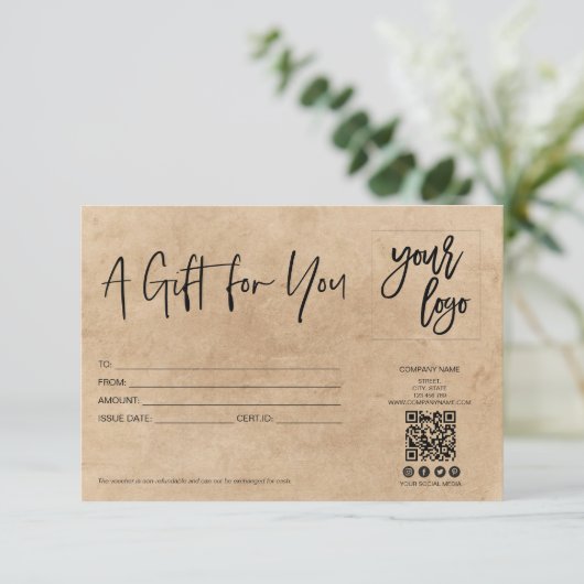 Eenvoudig modern minimalistisch kraftpapier Voeg l (Staand voorkant)