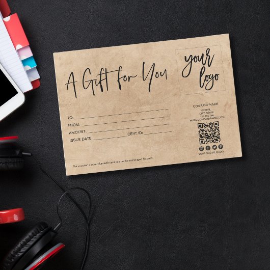 Eenvoudig modern minimalistisch kraftpapier Voeg l