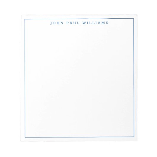 Eenvoudig modern, minimalistisch Lijst van de blau Notitieblok (Voorkant)