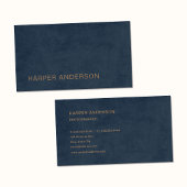 Eenvoudig modern, minimalistisch marineblauw Visit Visitekaartje