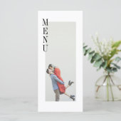 Eenvoudig modern, minimalistisch menu met foto-wed (Staand voorkant)