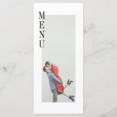 Eenvoudig modern, minimalistisch menu met foto-wed (Voorkant)
