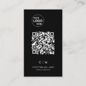 Eenvoudig Modern Minimalistisch Monogram Professio Visitekaartje (Voorkant)