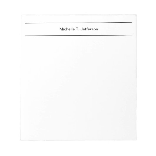 Eenvoudig Modern Minimalistisch Notitieblok (Voorkant)