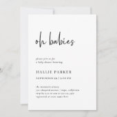 Eenvoudig modern minimalistisch | Oh Babies Baby s Kaart (Voorkant)