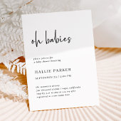 Eenvoudig modern minimalistisch | Oh Babies Baby s Kaart