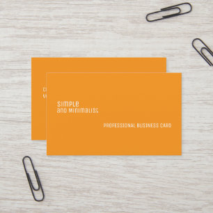 Eenvoudig Modern Minimalistisch - oranje kleur Visitekaartje