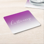 Eenvoudig Modern Minimalistisch Paars Ombre Verloo Kartonnen Onderzetters (Schuin)