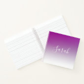 Eenvoudig Modern Minimalistisch Paars Ombre Verloo Notitieboek (Binnen)