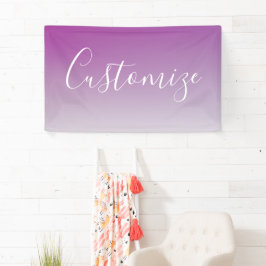 Eenvoudig Modern Minimalistisch Paars Ombre Verloo Spandoek
