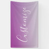 Eenvoudig Modern Minimalistisch Paars Ombre Verloo Spandoek (Verticaal)